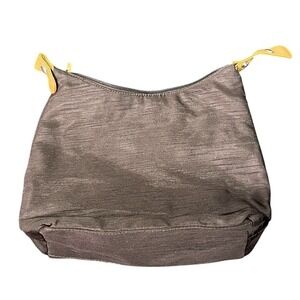 Avon Dark Brown Cosmetic Makeup Toiletry Pouch Bag Zip Closure Travel Organizer